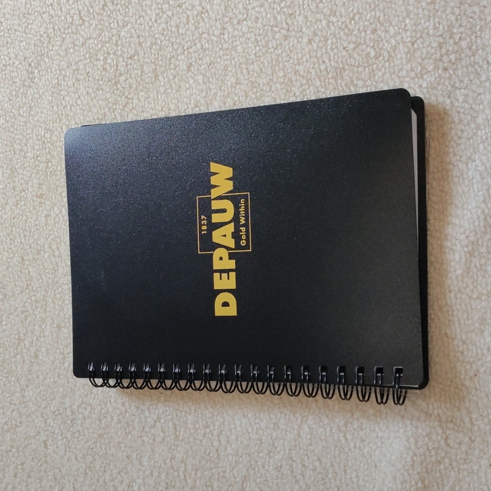 DePauw University Notebook with Rear Zipper Pouch